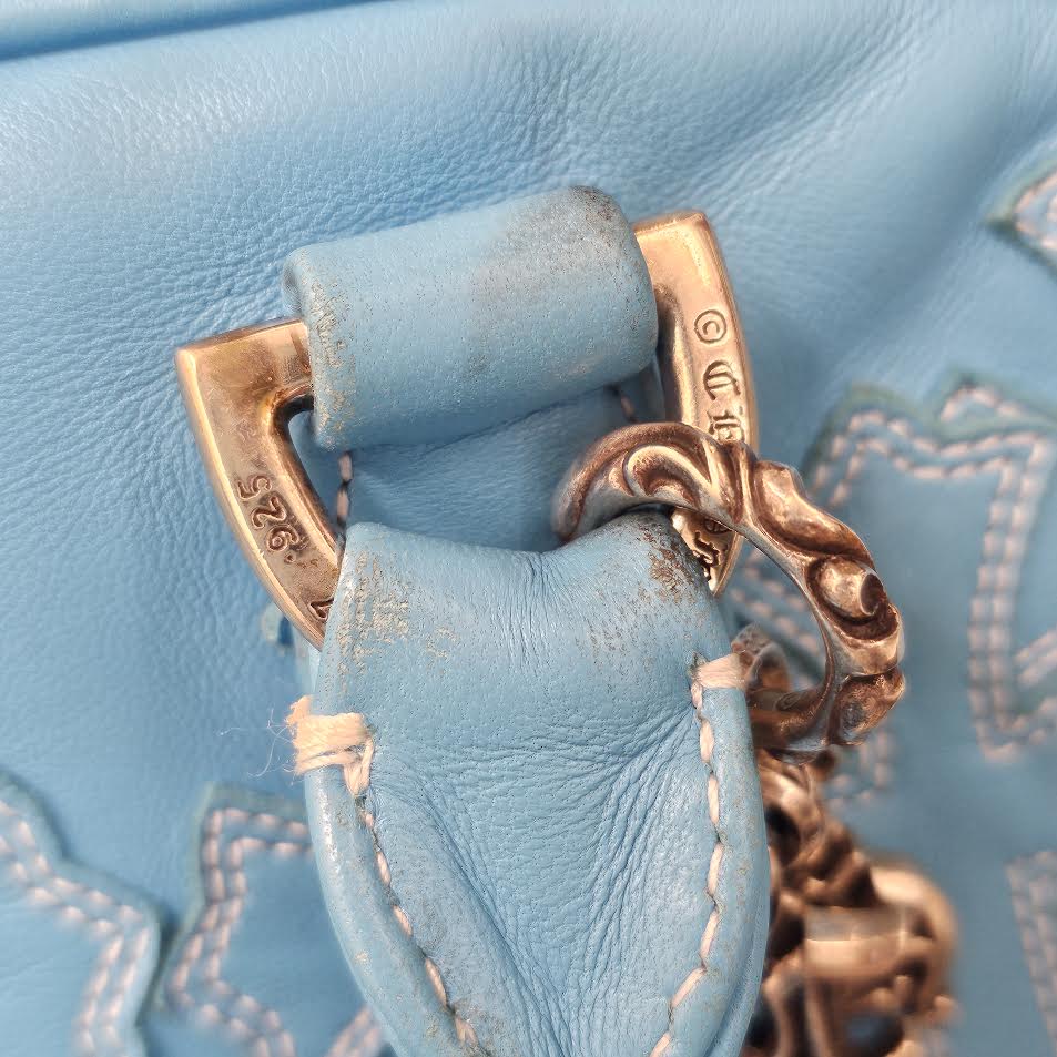 CHROME HEARTS Tiny GYM Cemetery Cross Patch Hand Bag クロムハーツ タイニージム セメタリークロスパッチ ハンドバッグ ジムバッグ