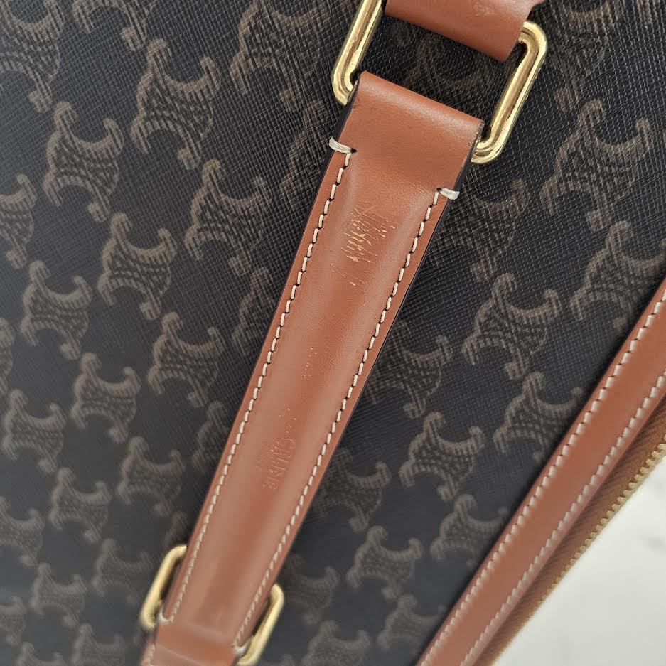 CELINE 2025SS Small Trolley / Triomphe Canvas & Calfskin 4M1972CZJ.04LU セリーヌ スモールトロリー / トリオンフキャンバス&カーフスキン キャリーケース