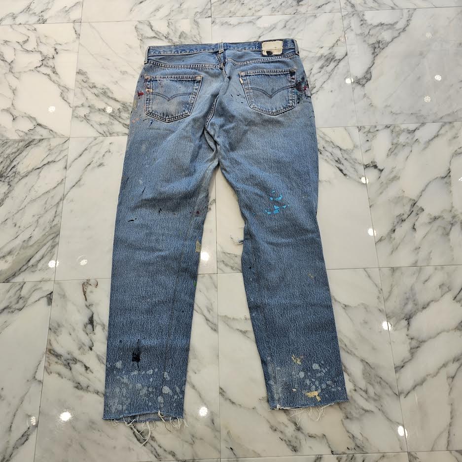 GALLERY DEPT. Levi's Body Painted Damage Denim Pants Size 34 ギャラリーデプト リーバイスボディ ペインテッド ダメージ加工 デニムパンツ サイズ34