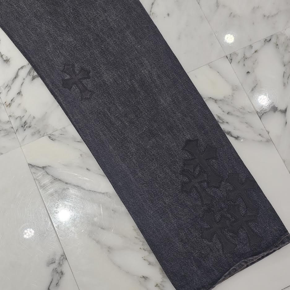 CHROME HEARTS × Levi's 501 VNTG Cross Leather Patch Denim Pants Size 34 クロムハーツ × リーバイス 501 ヴィンテージ クロスレザーパッチ デニムパンツ サイズ34