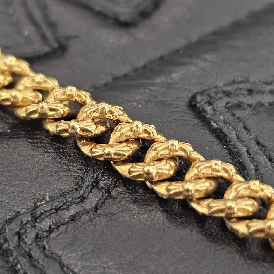 CHROME HEARTS 22K Extra Mini Fancy Chain Bracelet Size 31 LINK