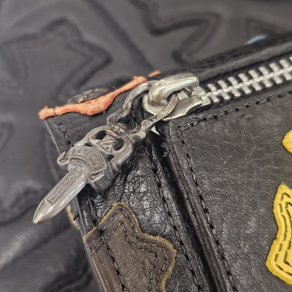 CHROME HEARTS Multi Color Leather Cross Patch Wave Wallet クロムハーツ マルチカラー レザークロスパッチ ウェーブウォレット