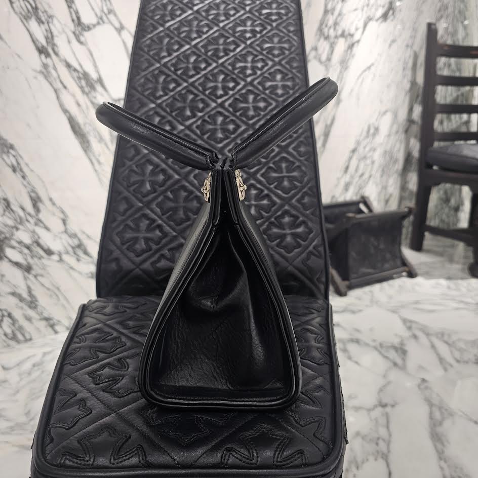 CHROME HEARTS DREW MINI BAG Cross Ball Leather Hand Bag クロムハーツ ドリュー ミニバッグ クロスボール レザーハンドバッグ