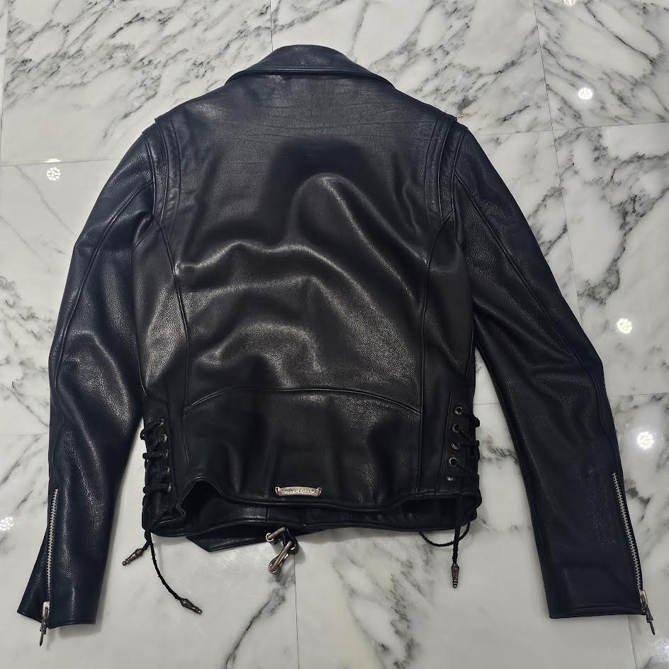 CHROME HEARTS JJ DEAN Dagger Zip Riders Leather Jacket Size L クロムハーツ JJディーン ダガー ジップ ライダース レザージャケット サイズL