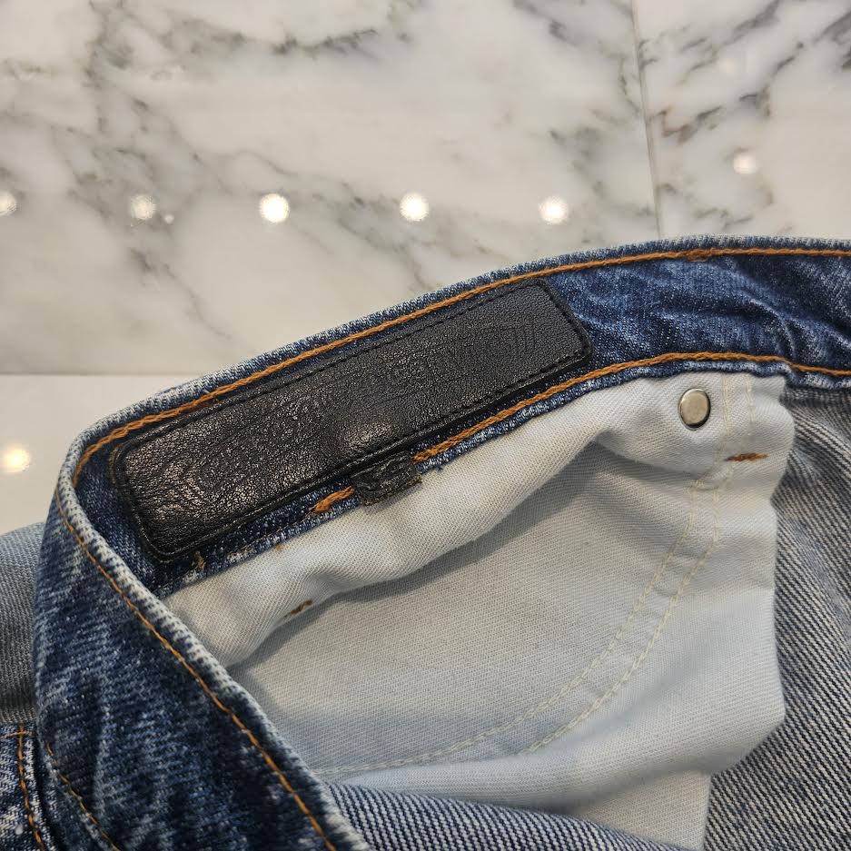 CHROME HEARTS × Levi's 505 VNTG Cross Leather Patch Denim Pants Size 34 クロムハーツ × リーバイス 505 ヴィンテージ クロスレザーパッチ デニムパンツ サイズ34