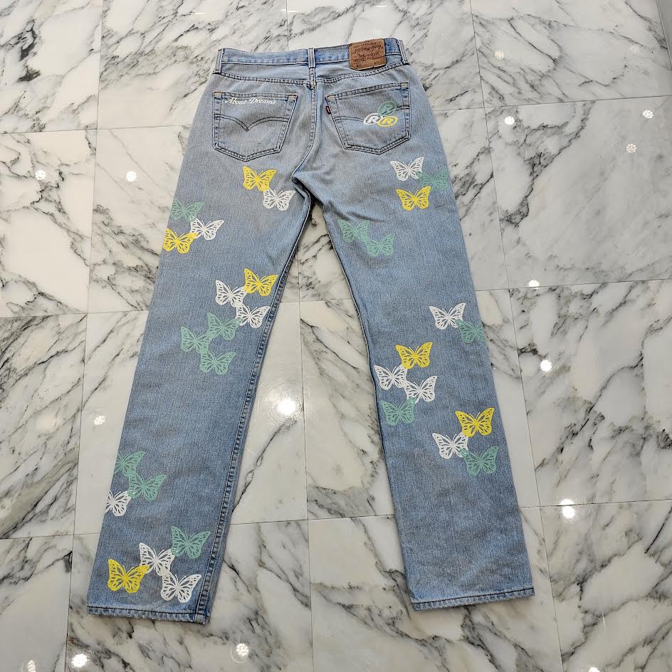 ABOUT DREAMS Butterfly Jeans Size W33×L32 アバウトドリームズ バタフライジーンズ サイズW33×L32