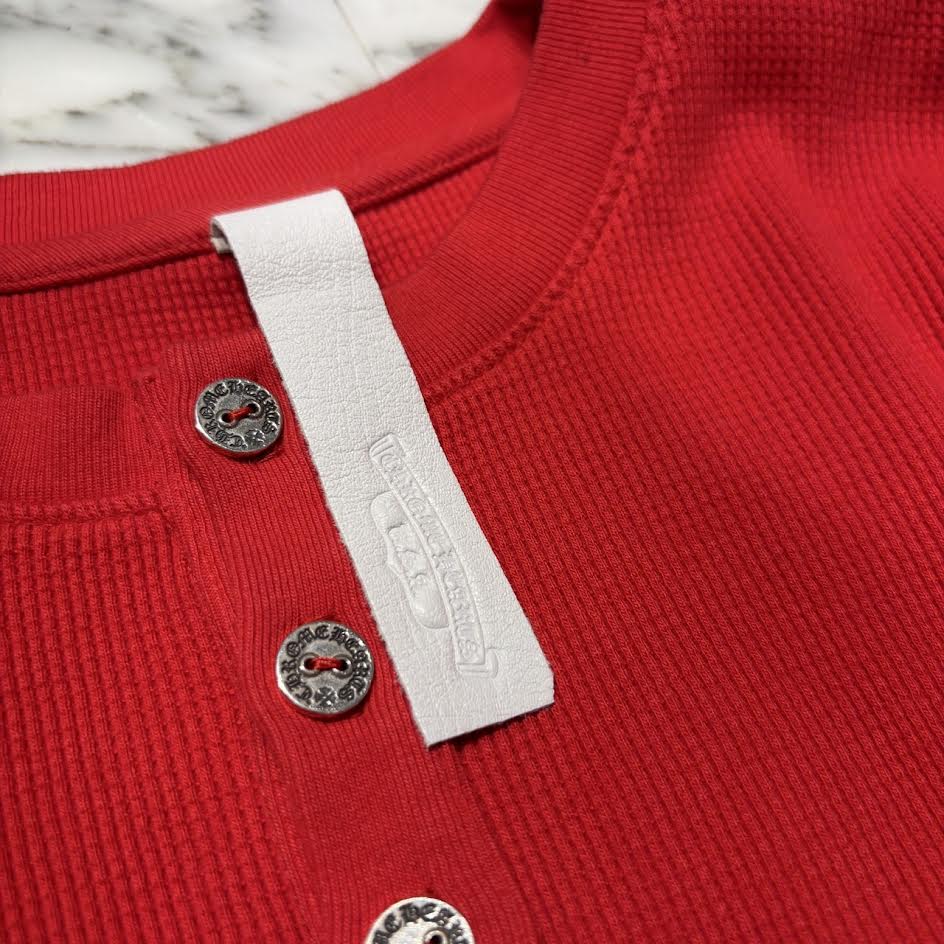 CHROME HEARTS Y NOT King Taco 3 Cemetery Cross Embroidery Thermal Long Sleeve Tee Size L クロムハ―ツ ワイノット キングタコ 3セメタリークロス刺繍 サーマルロングスリーブTシャツ サイズL