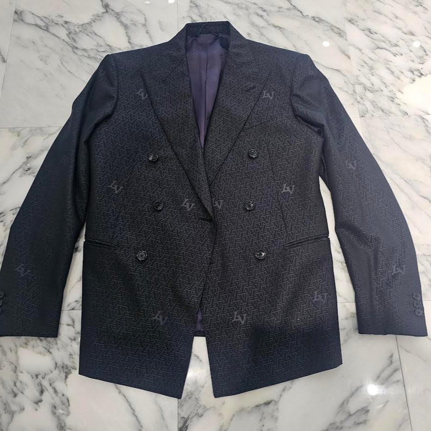 LOUIS VUITTON 2024SS Double Breasted Wool Pont Neuf Suit Jacket Size 48 ルイヴィトン ダブルブレステッド ウールポンヌフ スーツジャケット サイズ48