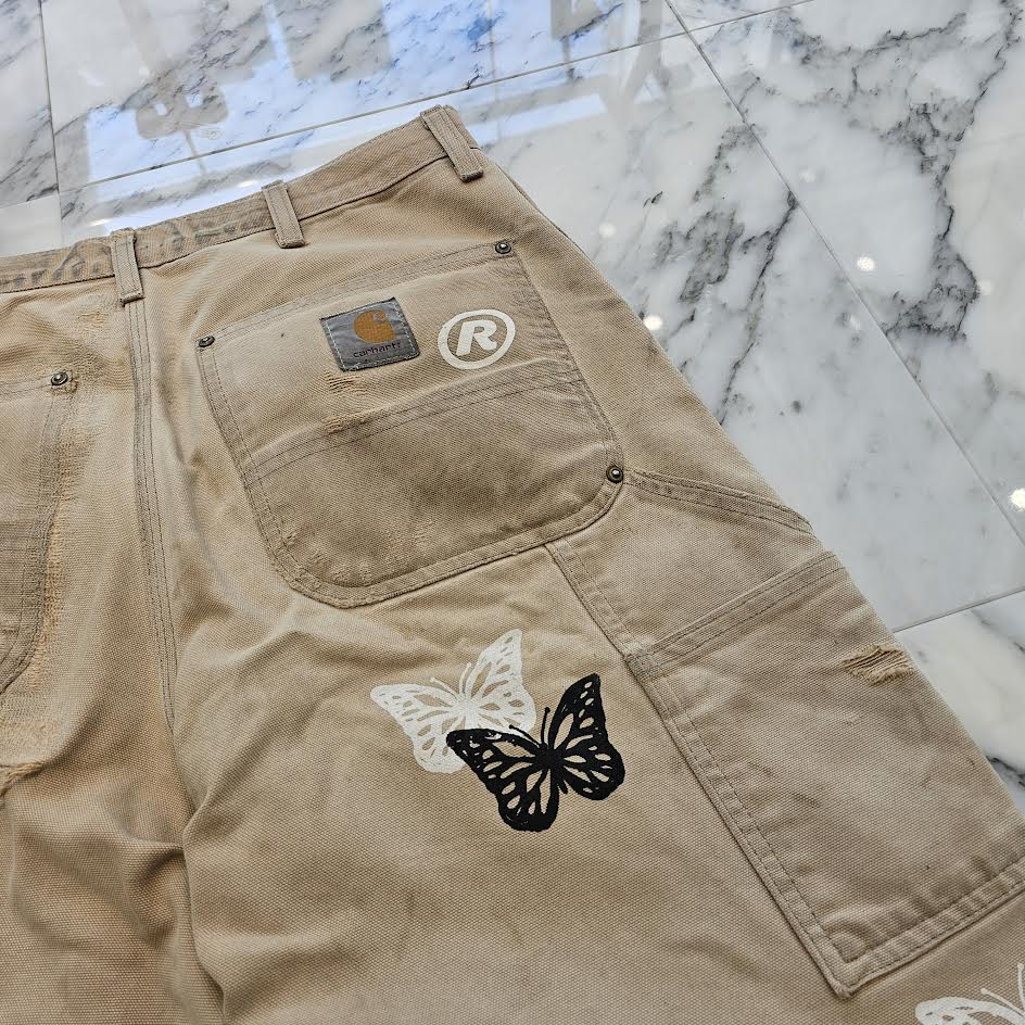ABOUT DREAMS Butterfly Carhartt Body Pants Size W34 L32 アバウトドリームズ バタフライ カーハートボディ パンツ サイズW34×L32