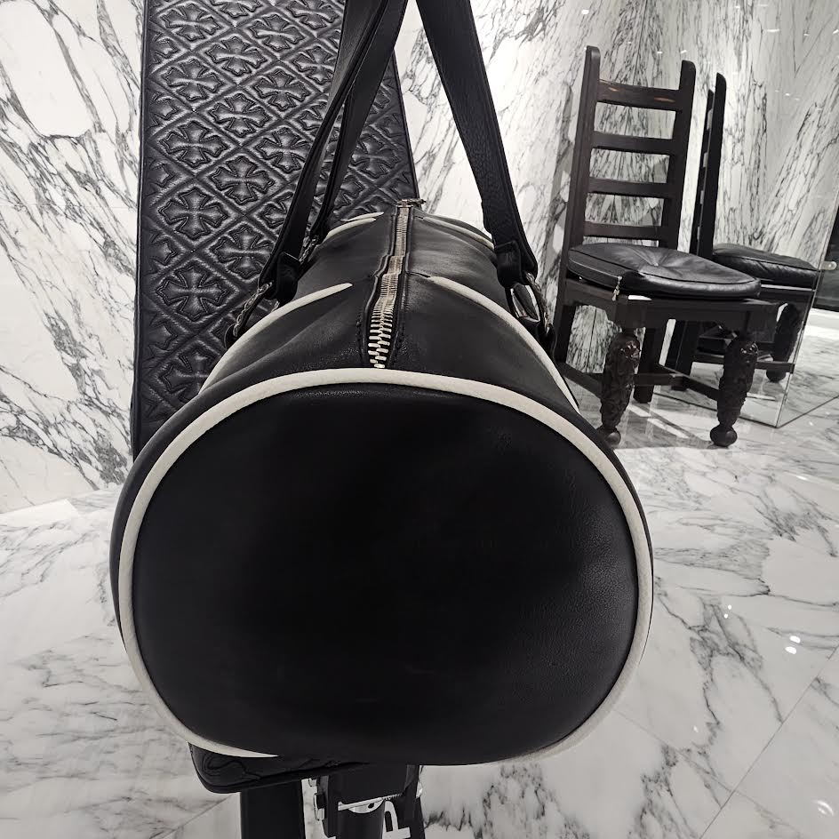 CHROME HEARTS Las Vegas Limited DOMINO Cemetery Cross Patch Duffle Leather Boston Bag クロムハーツ ラスベガス限定 ドミノ セメタリークロスパッチ ダッフル レザー ボストンバッグ