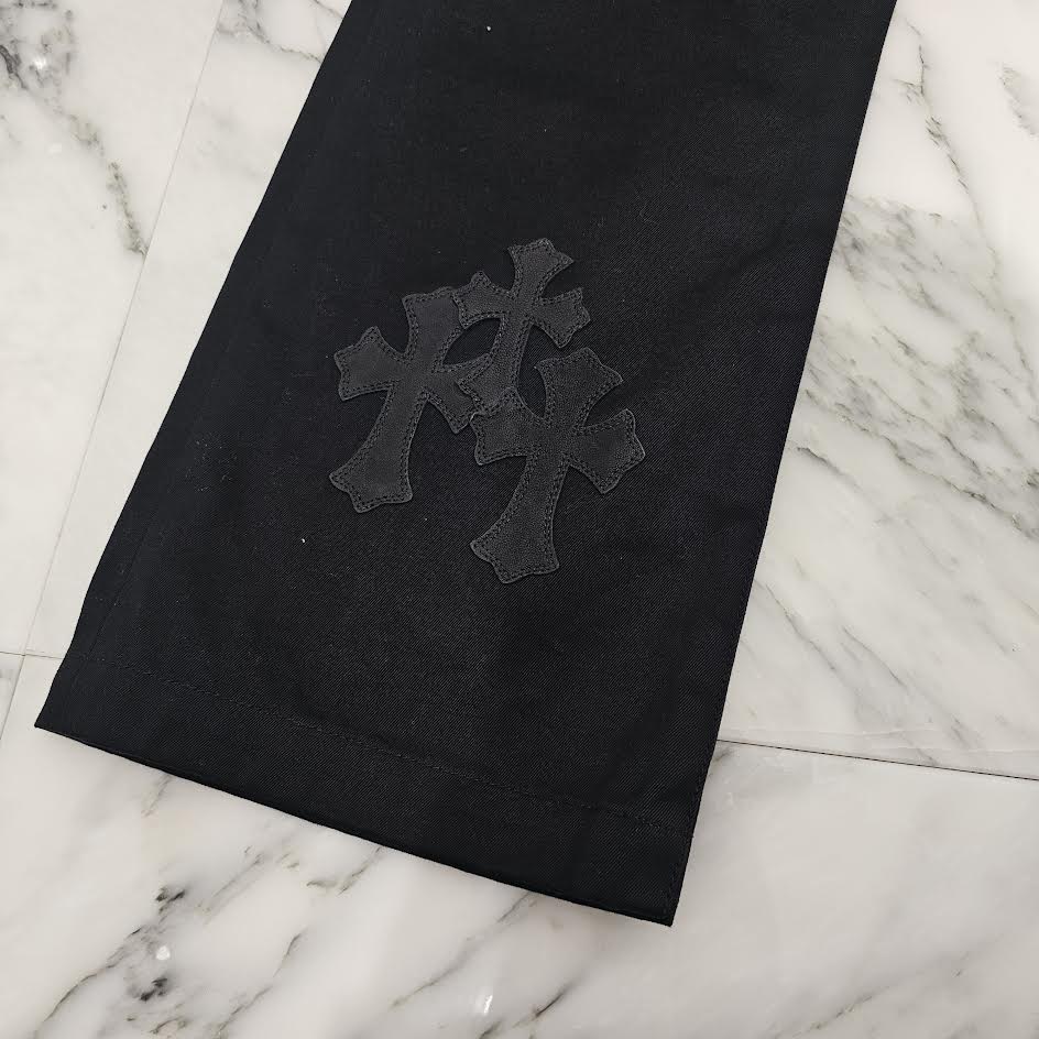 CHROME HEARTS CAMO Leather Cross Patch Chino Cotton Pants Size 36 クロムハーツ カモフラ レザークロスパッチ チノ コットンパンツ サイズ36