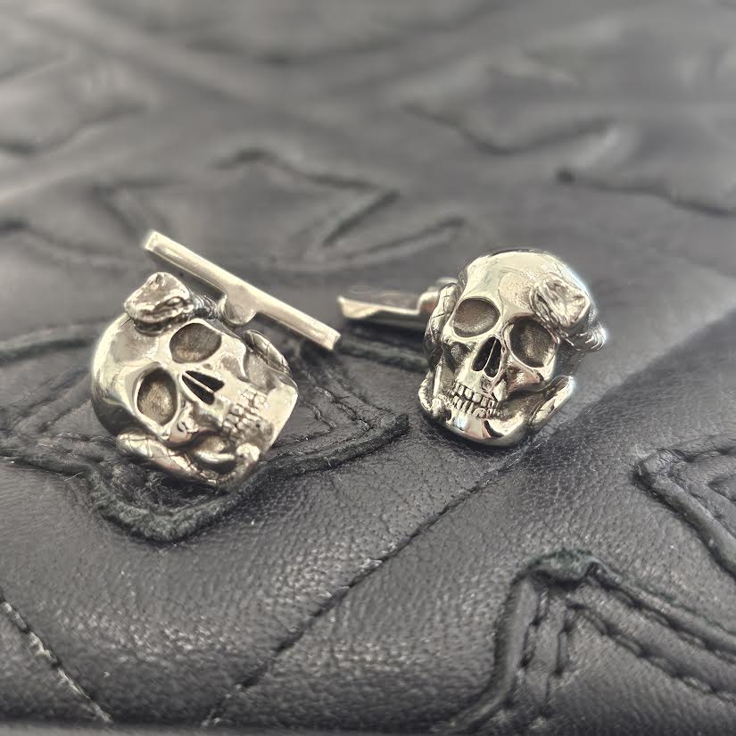 Alexander McQUEEN Silver Skull Cufflinks アレキサンダーマックイーン シルバー スカル カフスボタン