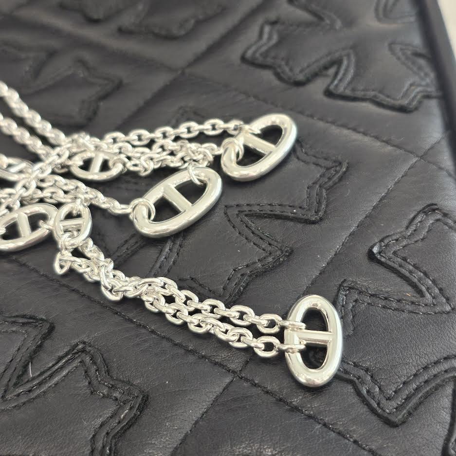 HERMES Chaine d'Ancre Farandole Long Necklace 120 H104568B 00 エルメス シェーヌダンクル ファランドール ロングネックレス 120