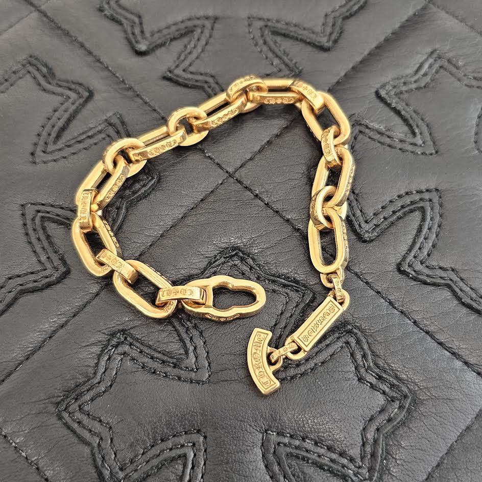 CHROME HEARTS 22K PAPER E CHAIN BRACELET クロムハーツ 22K ペーパー E チェーン ブレスレット