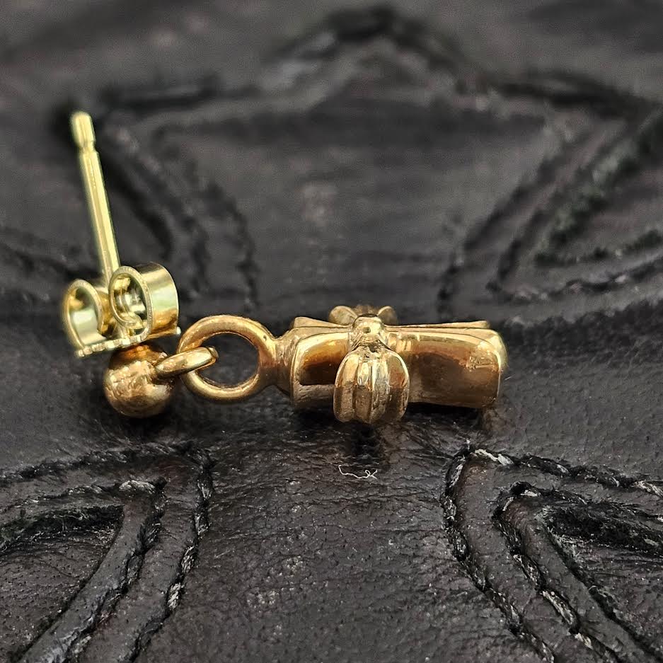 CHROME HEARTS 22K BABY FAT CROSS Earring クロムハーツ 22K ベイビーファットクロス ピアス