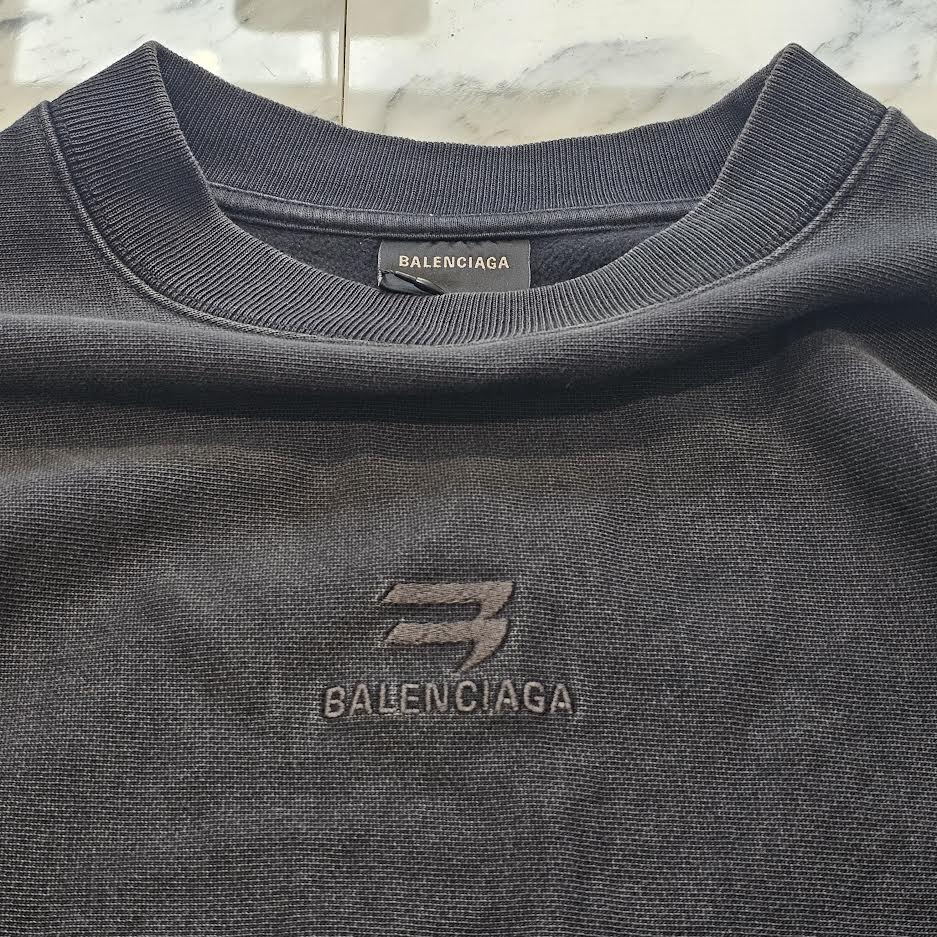 BALENCIAGA 2022SS Sporty B Oversized Crewneck Sweat Shirt 720428 TNVF5 Size L バレンシアガ スポーティーB オーバーサイズ クルーネック スウェットシャツ サイズL