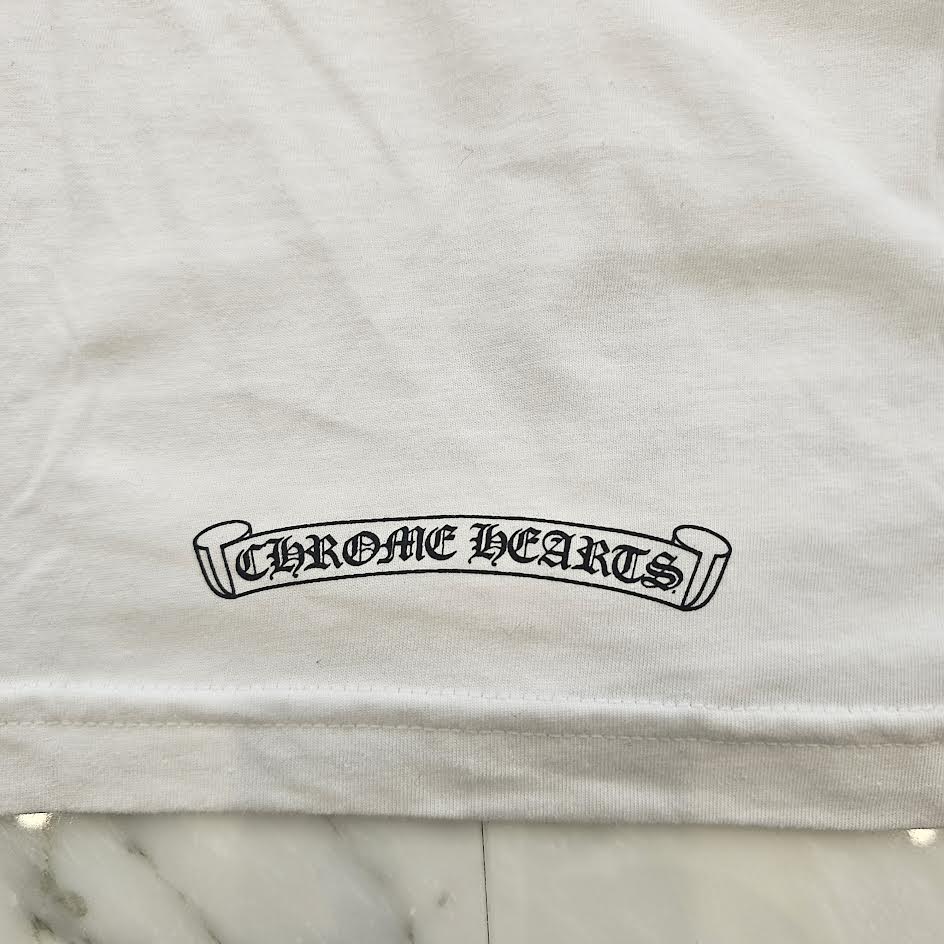 CHROME HEARTS Back Vine Dagger Print USA Arch Logo Long Sleeve Tee