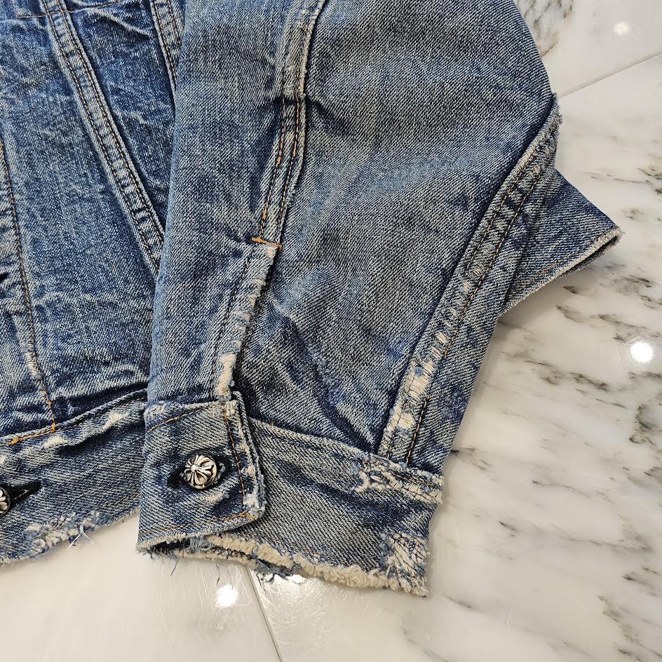 CHROME HEARTS × Levi's Body VNTG Cross Ball Denim Jacket Size S クロムハーツ × リーバイスボディ ヴィンテージ クロスボール デニムジャケット サイズS