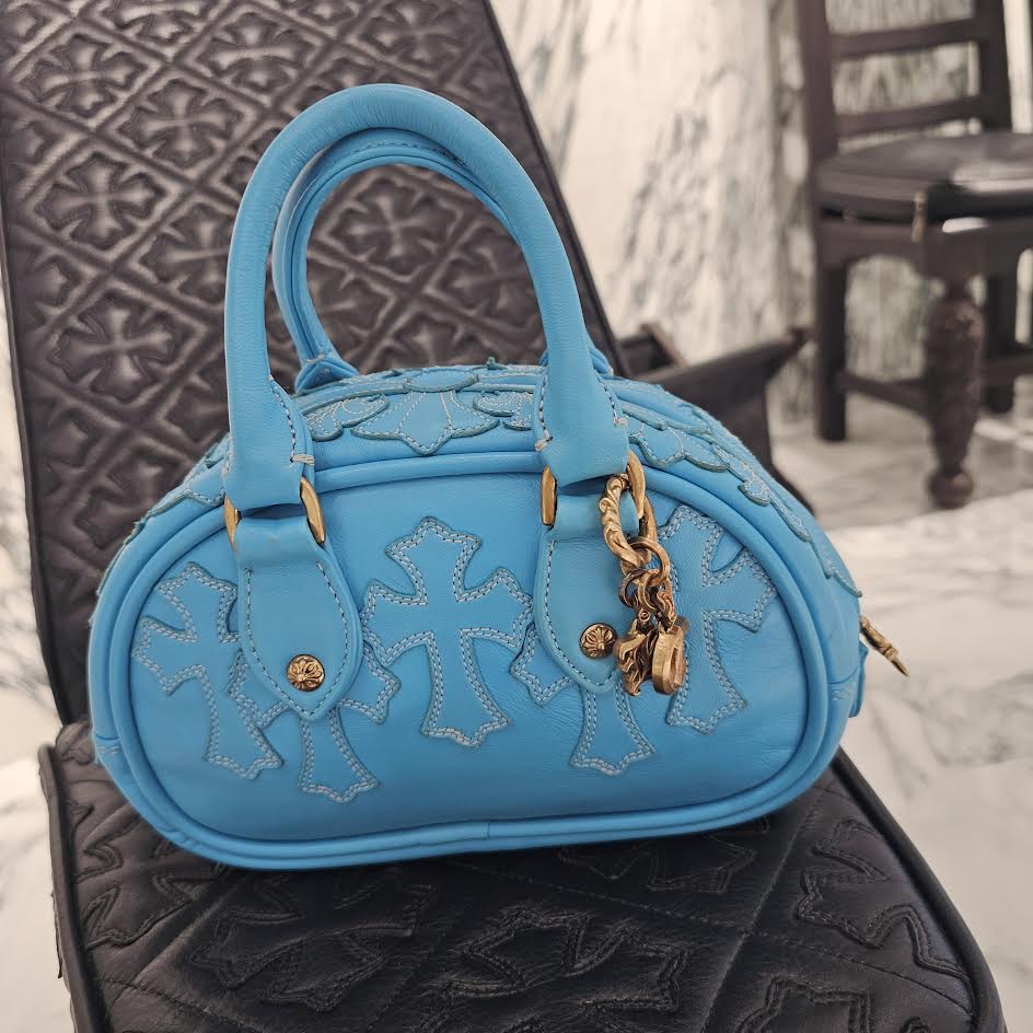 CHROME HEARTS Tiny GYM Cemetery Cross Patch Hand Bag クロムハーツ タイニージム セメタリークロスパッチ ハンドバッグ