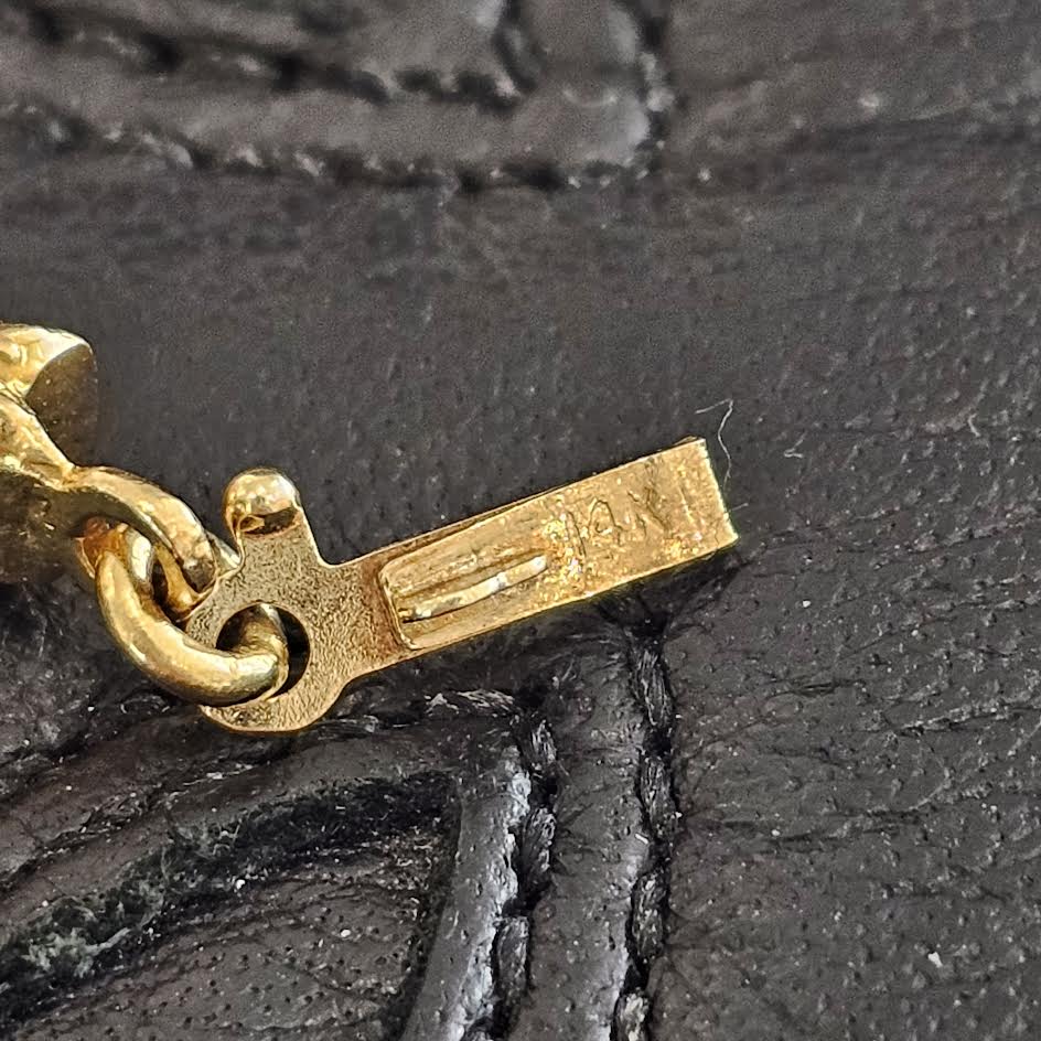 CHROME HEARTS 22K Tiny Star Cross Chain Bracelet 14 LINK クロムハーツ 22K タイニースタークロス チェーン ブレスレット 14リンク