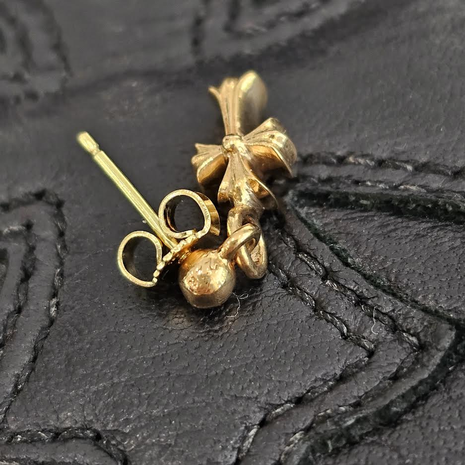 CHROME HEARTS 22K BABY FAT CROSS Earring クロムハーツ 22K ベイビーファットクロス ピアス