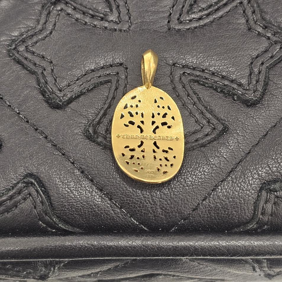 CHROME HEARTS 22K Classic Oval Cross Pendent Top Pave Diamond クロムハーツ 22K クラシック オーバルクロス ペンダントトップ パヴェダイヤモンド