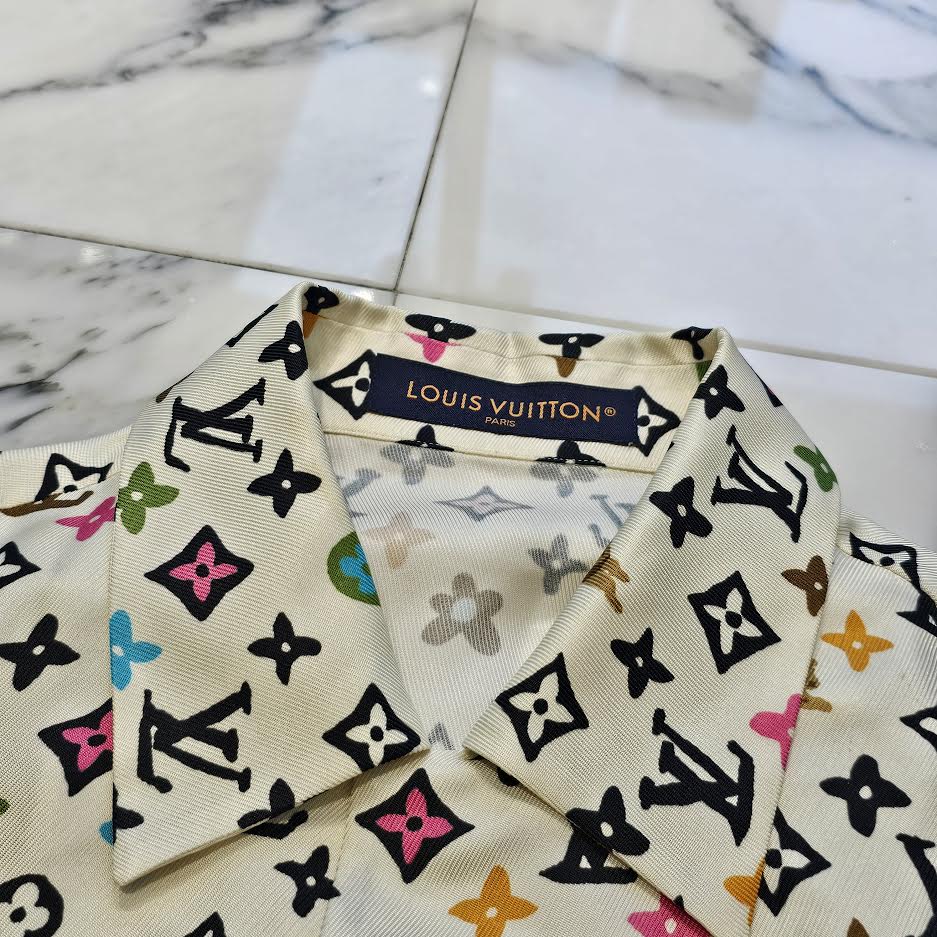 LOUIS VUITTON × Tyler, The Creator 2024AW Monogram Print Silk Shirts Shorts Set Up 1AFQ25 Size L & 48 ルイヴィトン × タイラー・ザ・クリエイター モノグラムプリント シルク シャツ ショーツ セットアップ サイズL&48