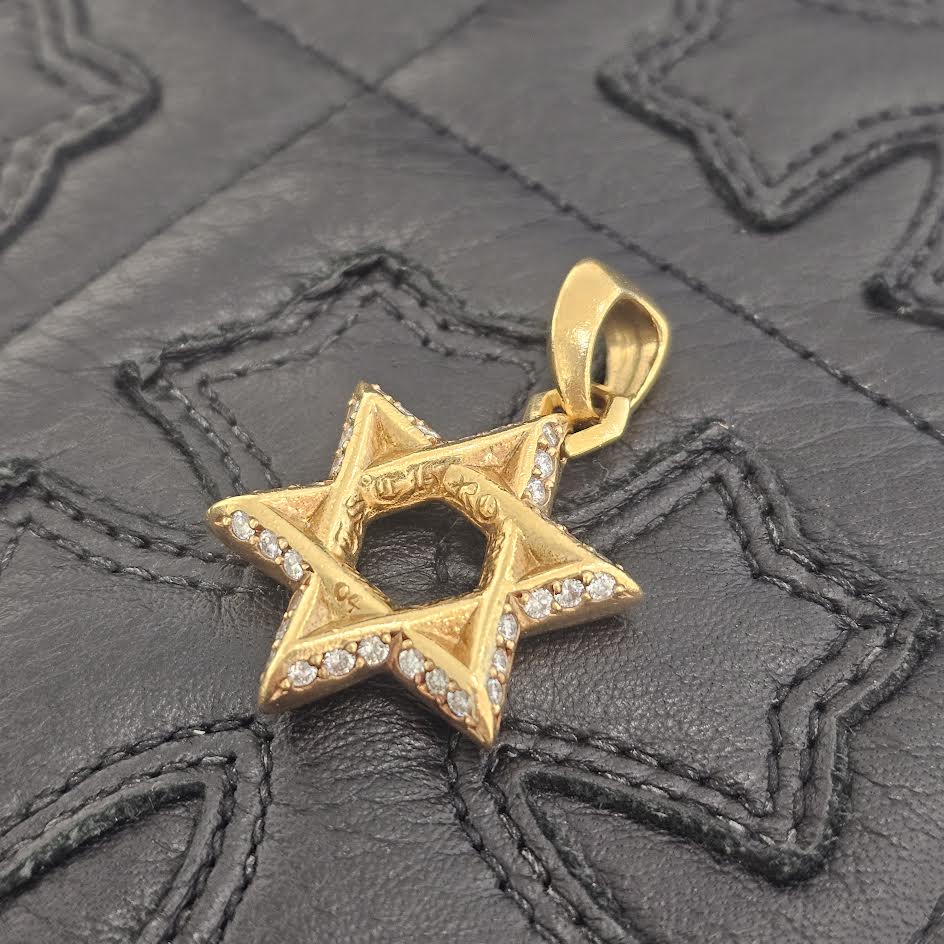 CHROME HEARTS 22K STAR of DAVID Pave Diamond Pendant Top クロムハーツ 22K スターオブダビデ パヴェダイヤモンド ペンダントトップ