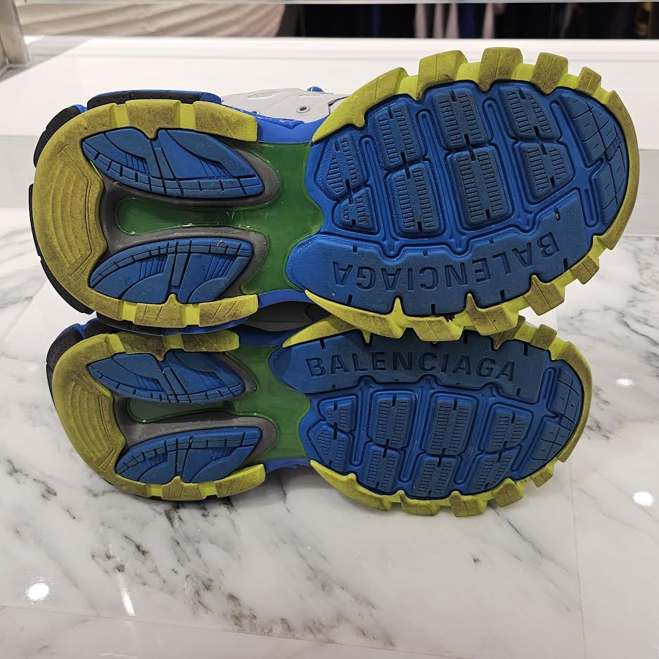 BALENCIAGA 2021AW TRACK SNEAKER GREY/BLUE/YELLOW 542023 W1GC1 1247 Size 27cm バレンシアガ トラックスニーカー グレー/ブルー/イエロー サイズ27cm