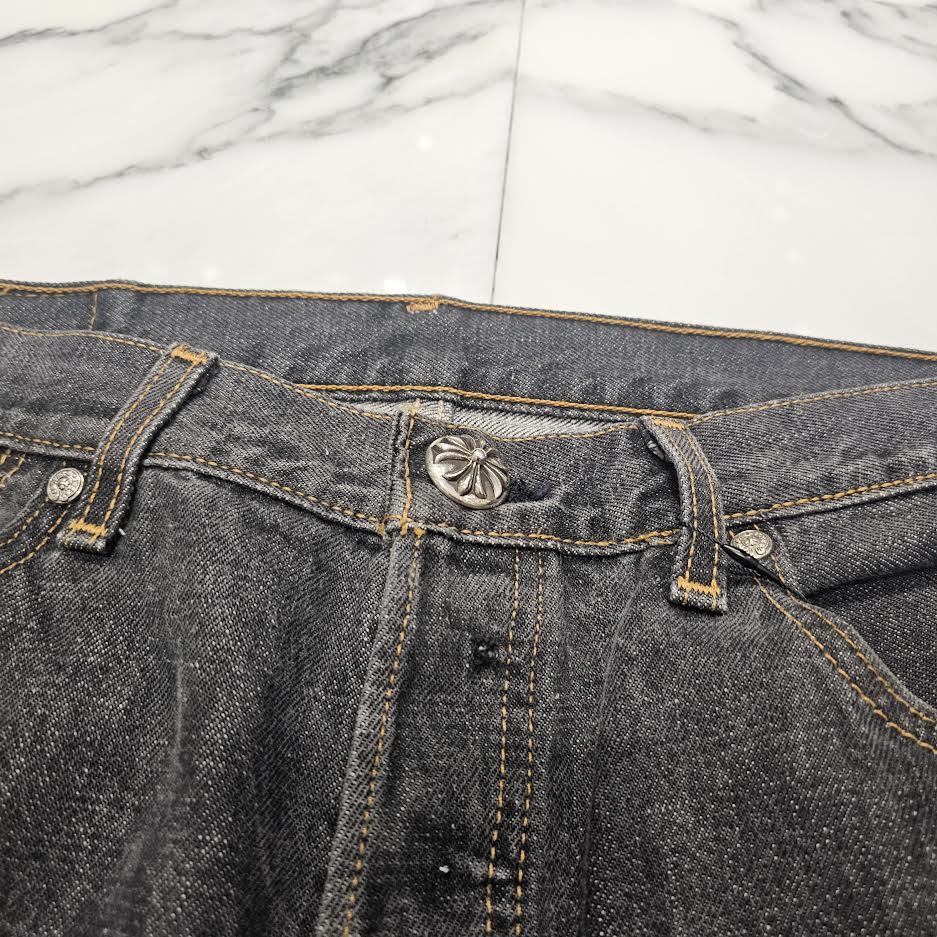 CHROME HEARTS × Levi's 501 VNTG Cross Leather Patch Denim Pants Size 34 クロムハーツ × リーバイス 501 ヴィンテージ クロスレザーパッチ デニムパンツ サイズ34