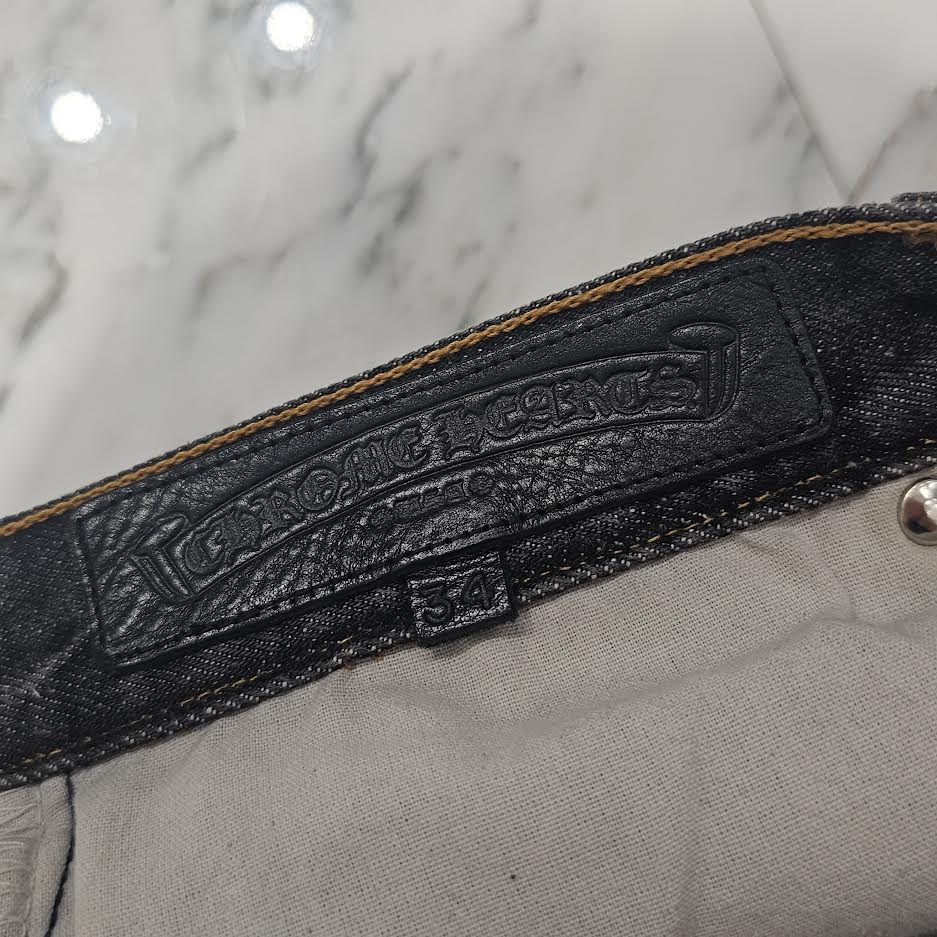 CHROME HEARTS × Levi's 501 VNTG Cross Leather Patch Denim Pants Size 34 クロムハーツ × リーバイス 501 ヴィンテージ クロスレザーパッチ デニムパンツ サイズ34