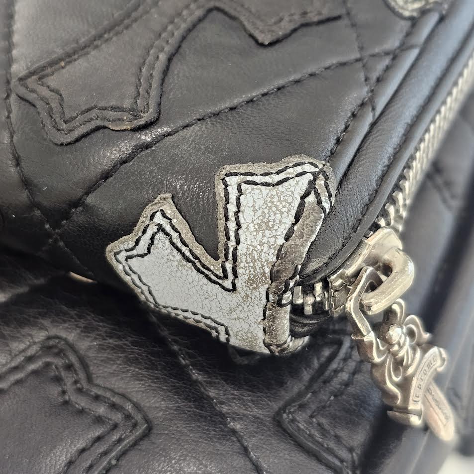 CHROME HEARTS Multi Cemetery Cross Leather Patch Quilting Wallet クロムハーツ マルチ セメタリークロス レザーパッチ キルティング風 ウォレット