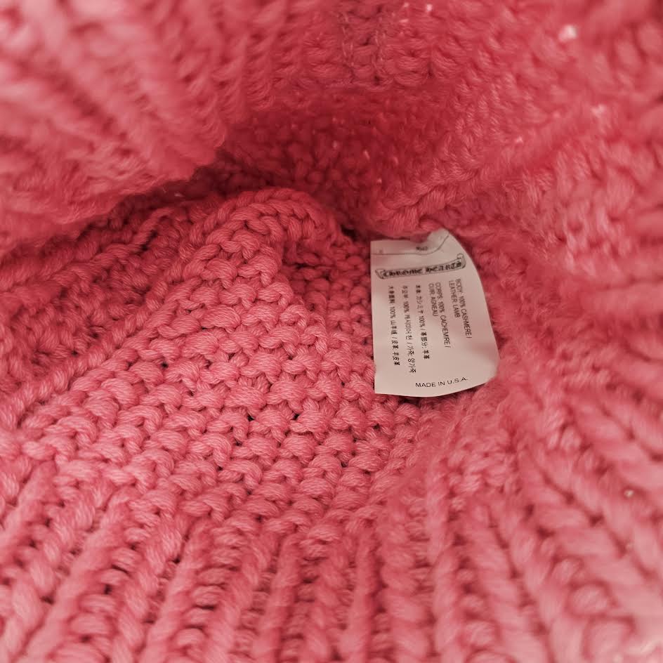 CHROME HEARTS Cross Leather Patch Cashmere Beanie Size ONE SIZE（20cm）クロムハーツ クロスレザーパッチ カシミヤ ビーニー サイズONE SIZE（20cm）