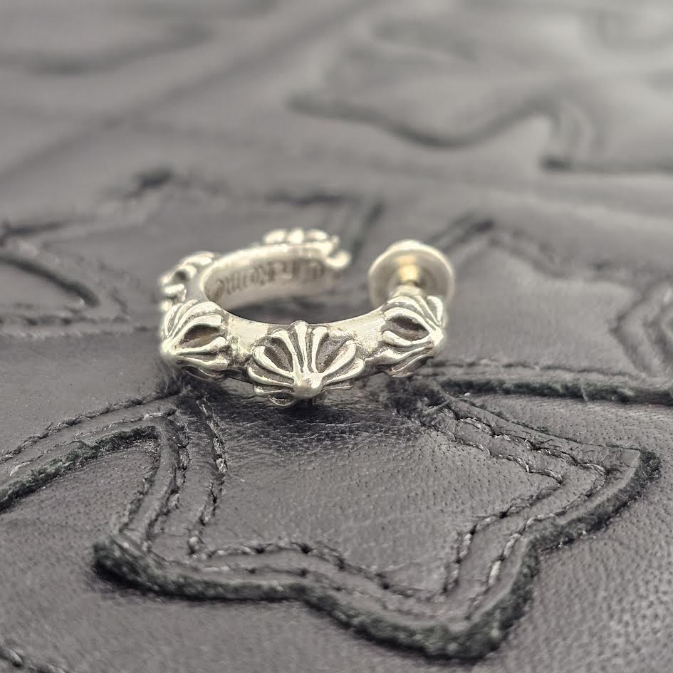 CHROME HEARTS CROSS HOOP Earring クロムハーツ クロスフープ イヤリング ピアス