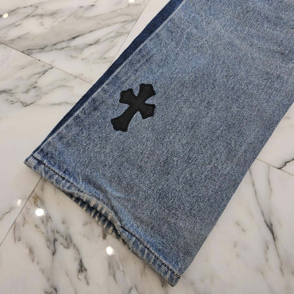 CHROME HEARTS × Levi's 517 VNTG Cross Leather Patch Denim Pants Size 32 クロムハーツ × リーバイス 517 ヴィンテージ クロスレザーパッチ デニムパンツ サイズ32