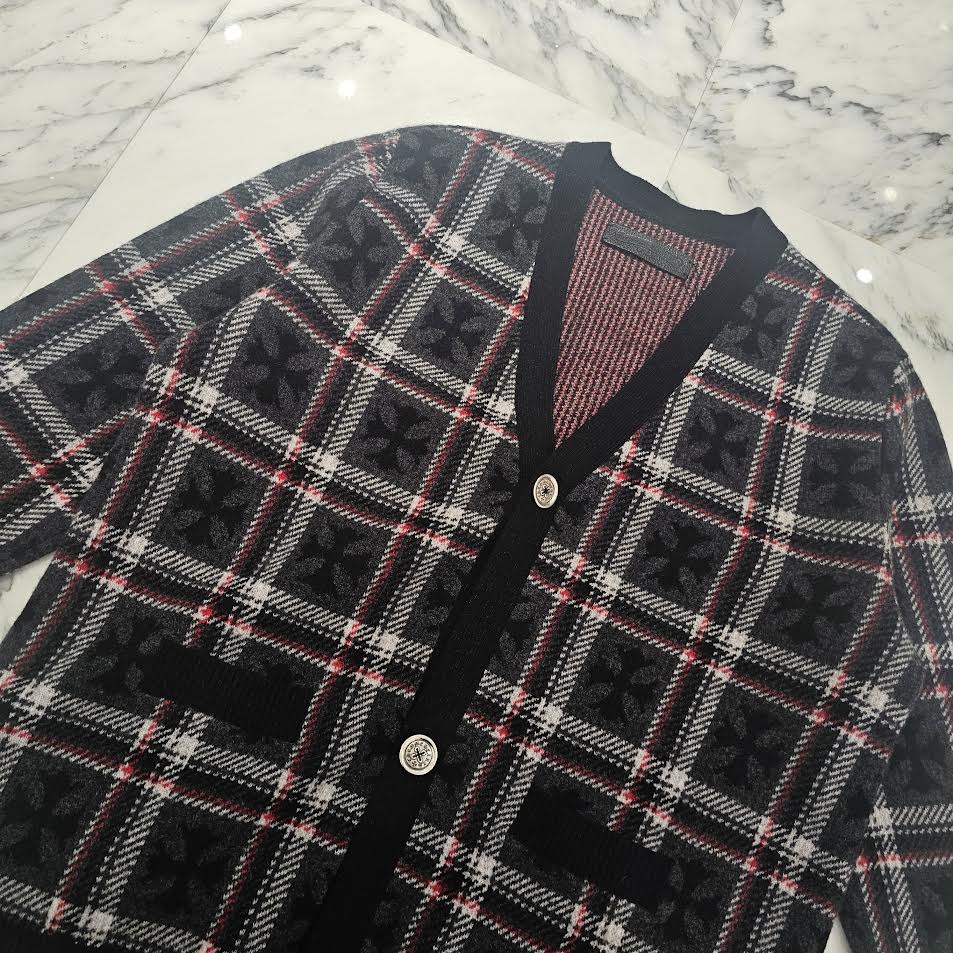 CHROME HEARTS 2025SS CH Plus Cashmere Wool Cardigan Size S クロムハーツ CHプラス カシミヤ ウール カーディガン サイズS