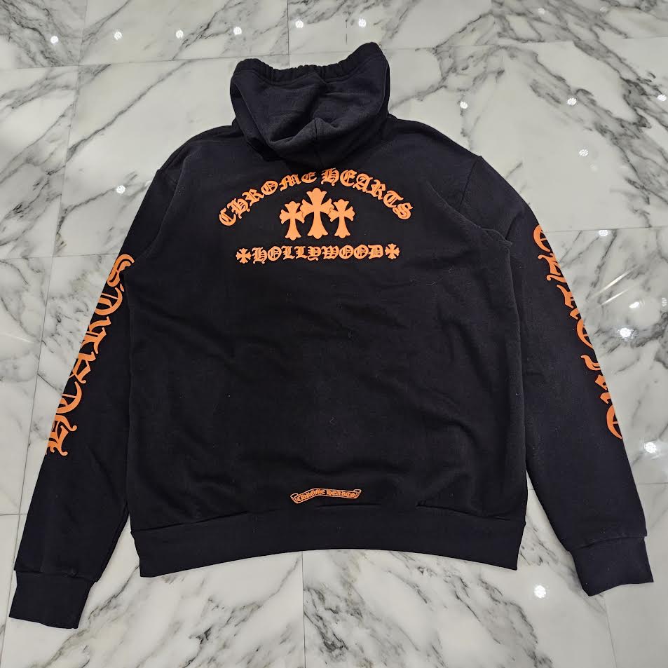 CHROME HEARTS King Taco 3 Cemetery Cross Print Pullover Hoodie Size M クロムハーツ キングタコ 3セメタリークロス プリント プルオーバーフーディー サイズM