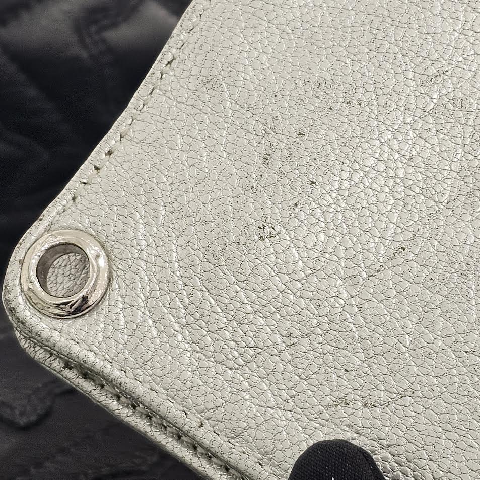 CHROME HEARTS 1SNAP Cross Ball Button Glitter Leather Wallet クロムハ―ツ 1スナップ クロスボール ボタン グリッター レザーウォレット