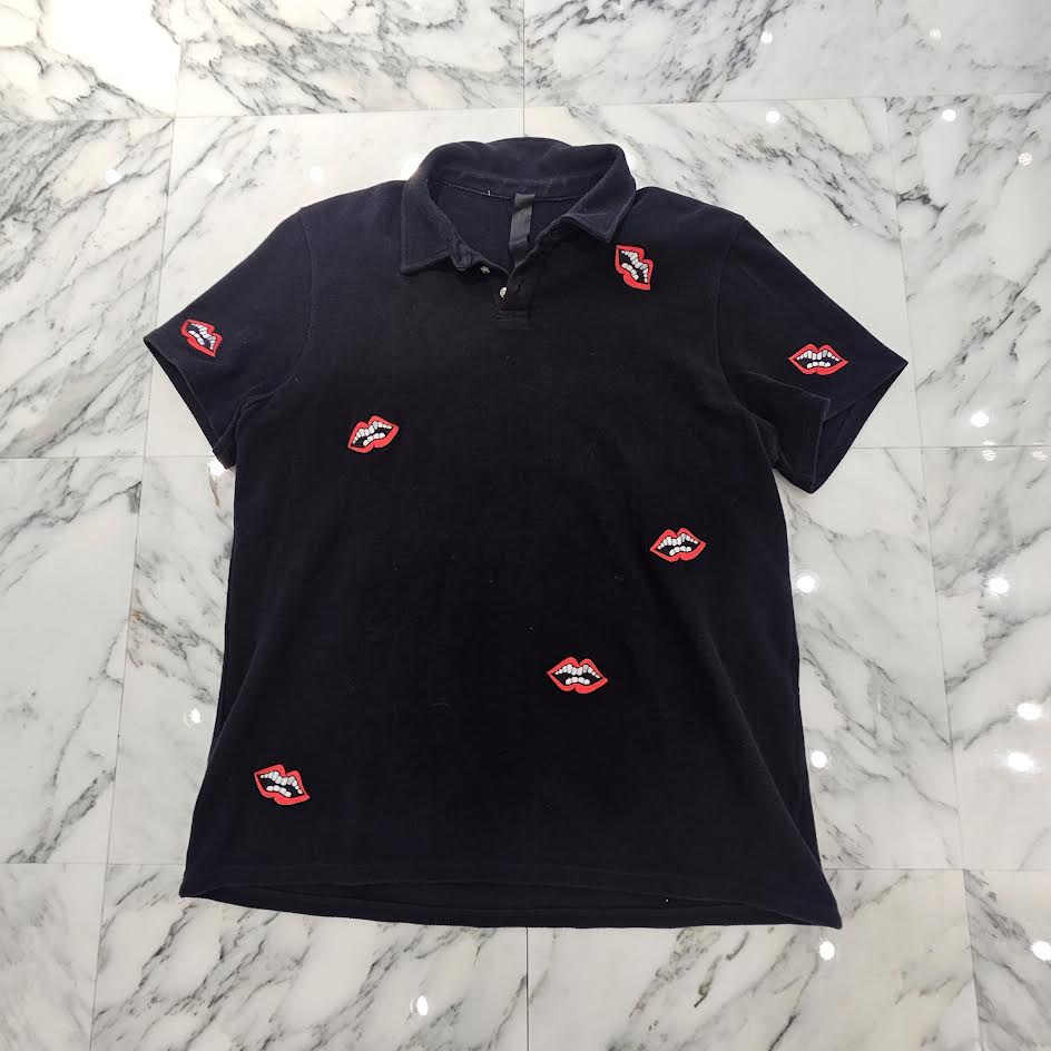CHROME HEARTS × MATTY BOY Cross Ball Button Chomper Embroidery Polo Shirt Size XL クロムハーツ × マッティボーイ クロスボールボタン チョンパー刺繍 ポロシャツ サイズXL