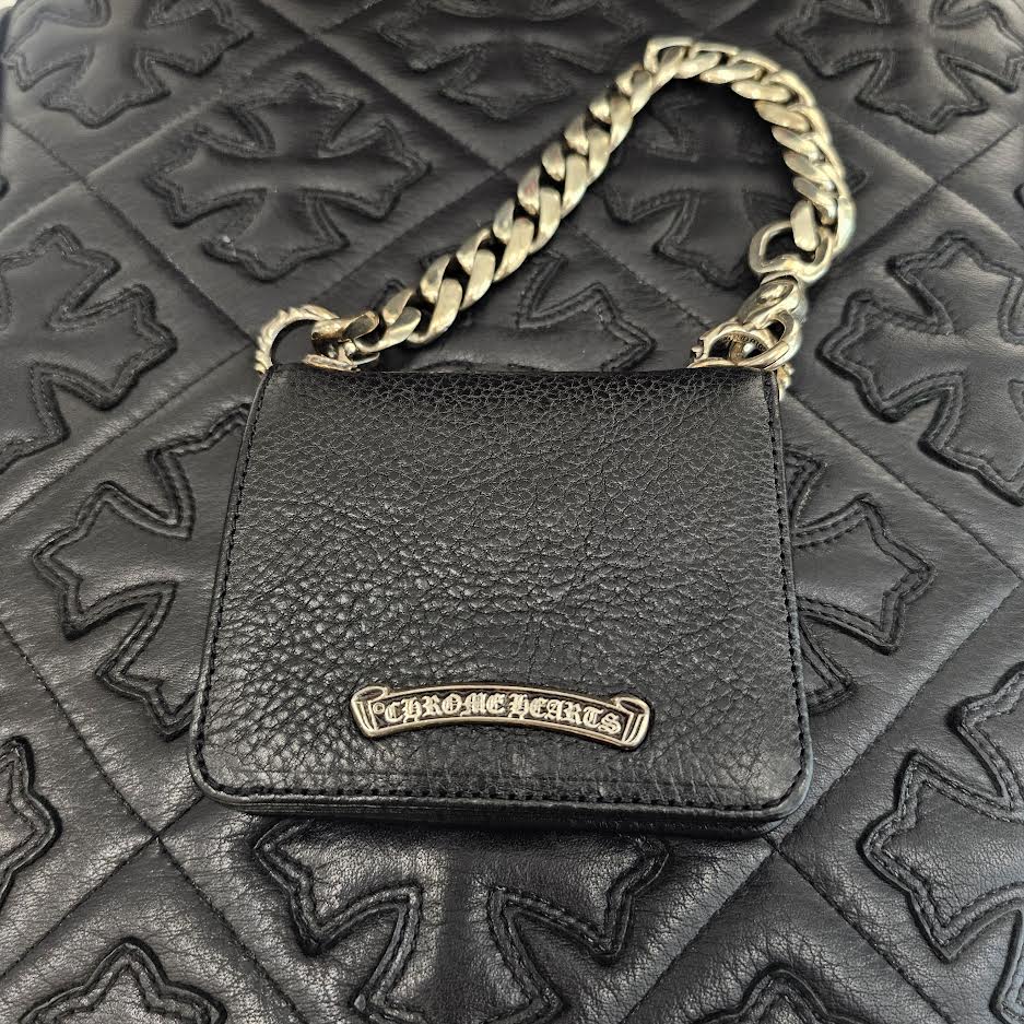 CHROME HEARTS TV MAN 1 Clip Classic Chain Leather Wallet クロムハーツ TVマン ワンクリップ クラシックチェーン レザーウォレット