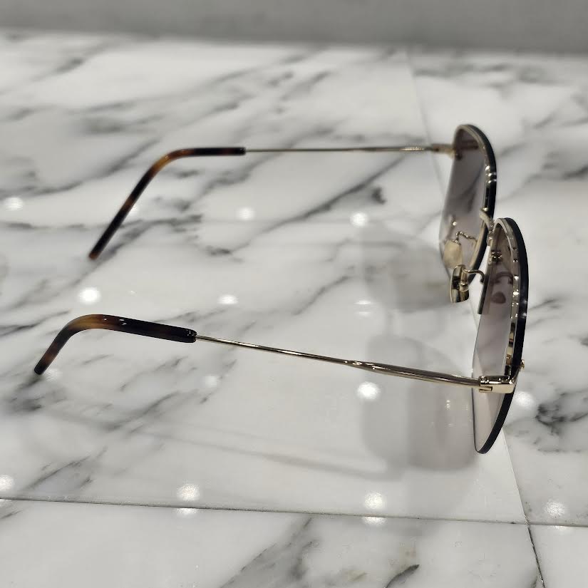 SAINT LAURENT PARIS SL 312 M LIGHT GOLD AND GRADIENT BROWN Sunglasses 652363Y99028009 サンローランパリ SL 312 M ライト ゴールド アンド グラデーション ブラウン サングラス