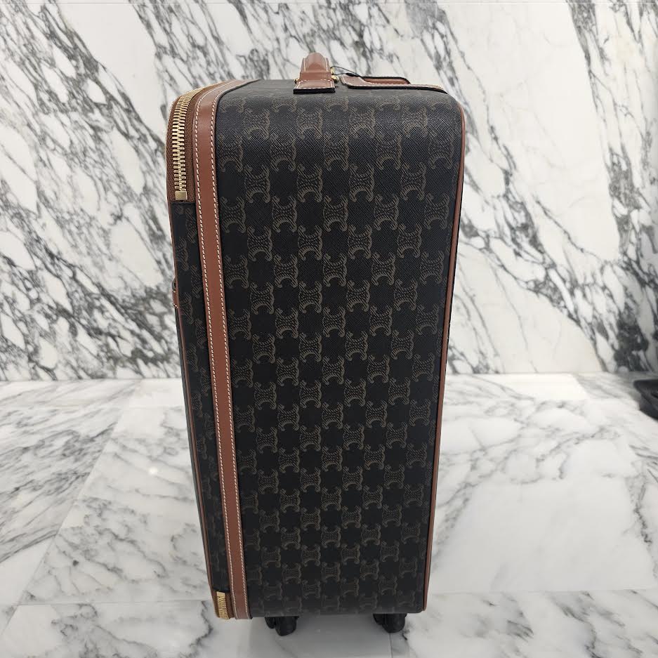 CELINE 2025SS Small Trolley / Triomphe Canvas & Calfskin 4M1972CZJ.04LU セリーヌ スモールトロリー / トリオンフキャンバス&カーフスキン キャリーケース