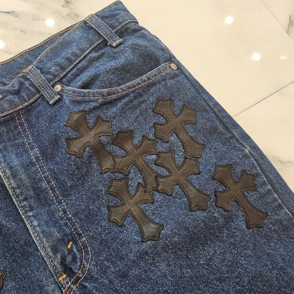 CHROME HEARTS × Levi's 517 VNTG Cross Leather Patch Denim Pants Size 32 クロムハーツ × リーバイス 517 ヴィンテージ クロスレザーパッチ デニムパンツ サイズ32