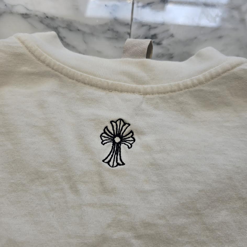 CHROME HEARTS Y NOT Vertical Logo Cropped Short Sleeve Tee Size M クロムハーツ ワイノット ヴァーティカルロゴ クロップド ショートスリーブ Tシャツ サイズM