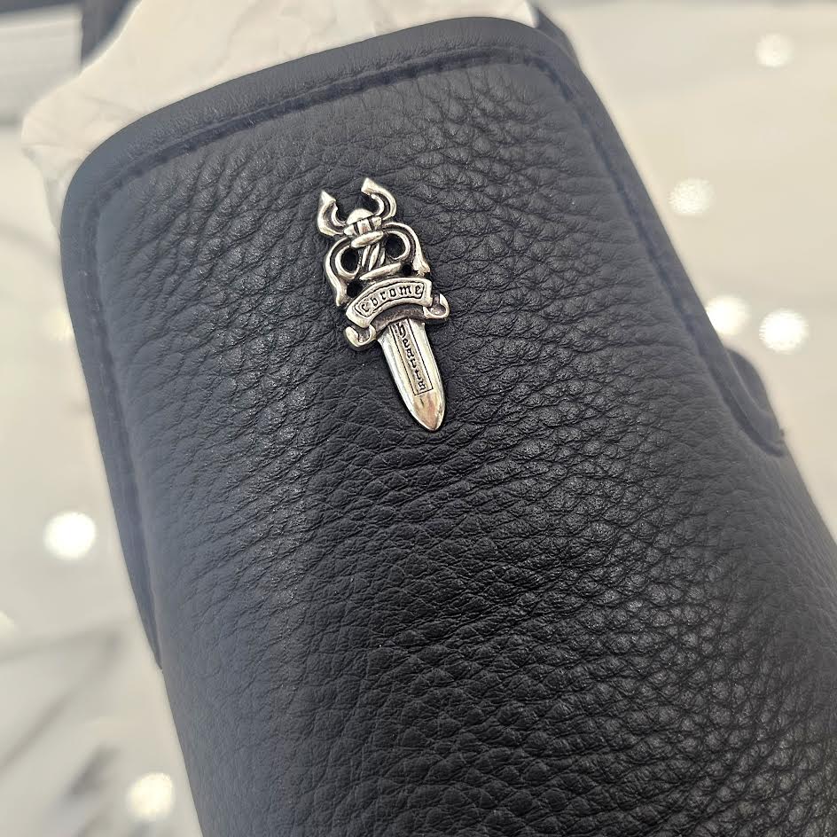 CHROME HEARTS CH Plus Leather Patch Dagger Slip On Size 42(26.5cm-27cm) クロムハーツ CHプラス レザーパッチ ダガー スリッポン サイズ42(26.5cm-27cm)