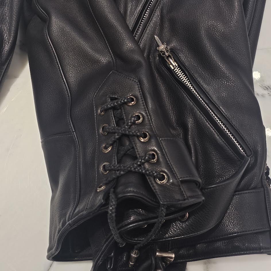 CHROME HEARTS JJ DEAN Dagger Zip Riders Leather Jacket Size L クロムハーツ JJディーン ダガー ジップ ライダース レザージャケット サイズL