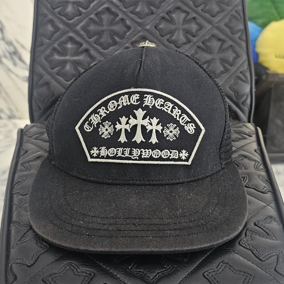 CHROME HEARTS King Taco 3 Cemetery Cross Patch Mesh Cap Size ONE SIZE（53-60）クロムハーツ キングタコ 3セメタリークロスパッチ メッシュキャップ サイズONE SIZE（53-60）
