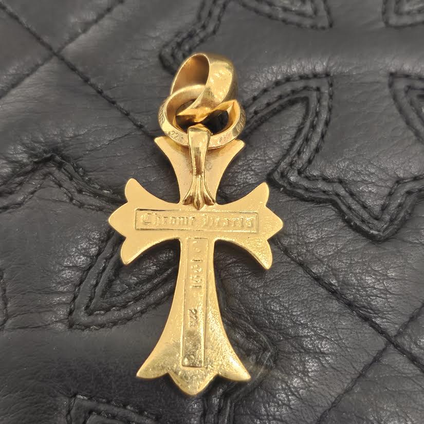 CHROME HEARTS 22K Small CH Cross Pave Diamond With Bail Pendent Top クロムハーツ 22K スモール CHクロス パヴェダイヤモンド ウィズ ベイル ペンダントトップ