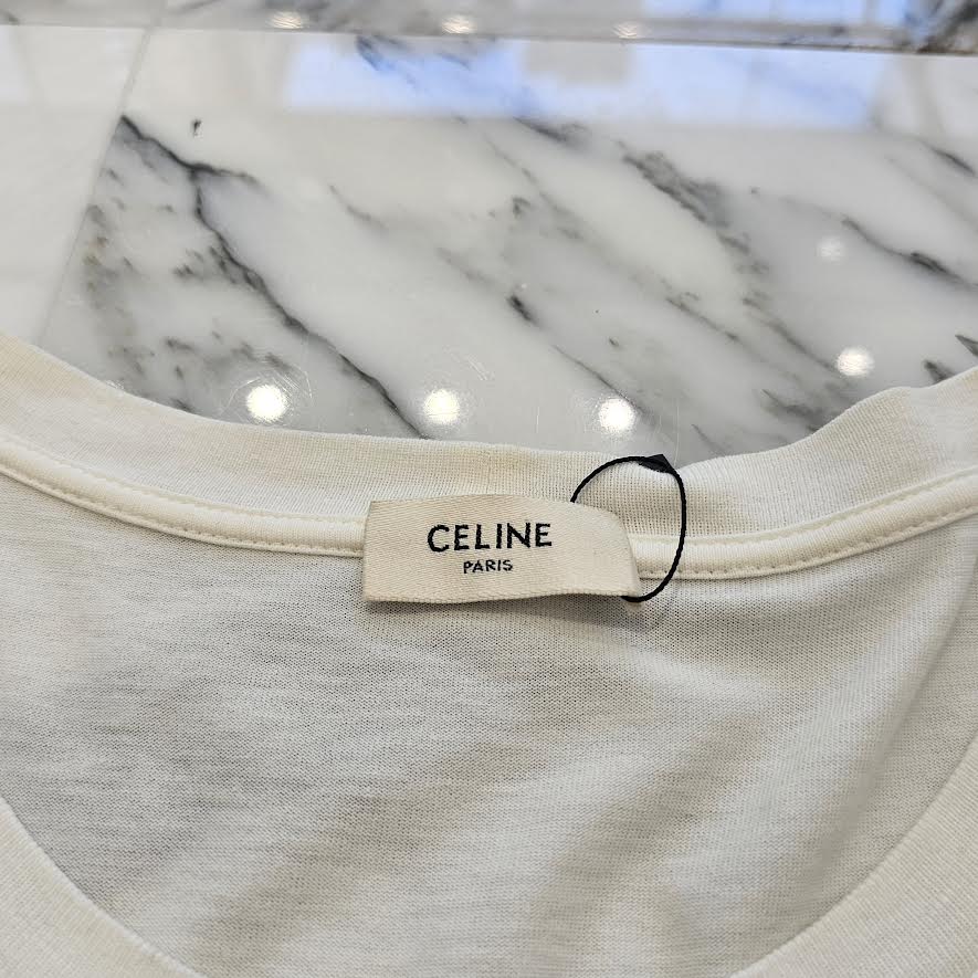 CELINE 2022SS Studs Logo Loose Fit Tee 2X50C671Q Size L セリーヌ スタッズロゴ ルーズフィット Tシャツ サイズL
