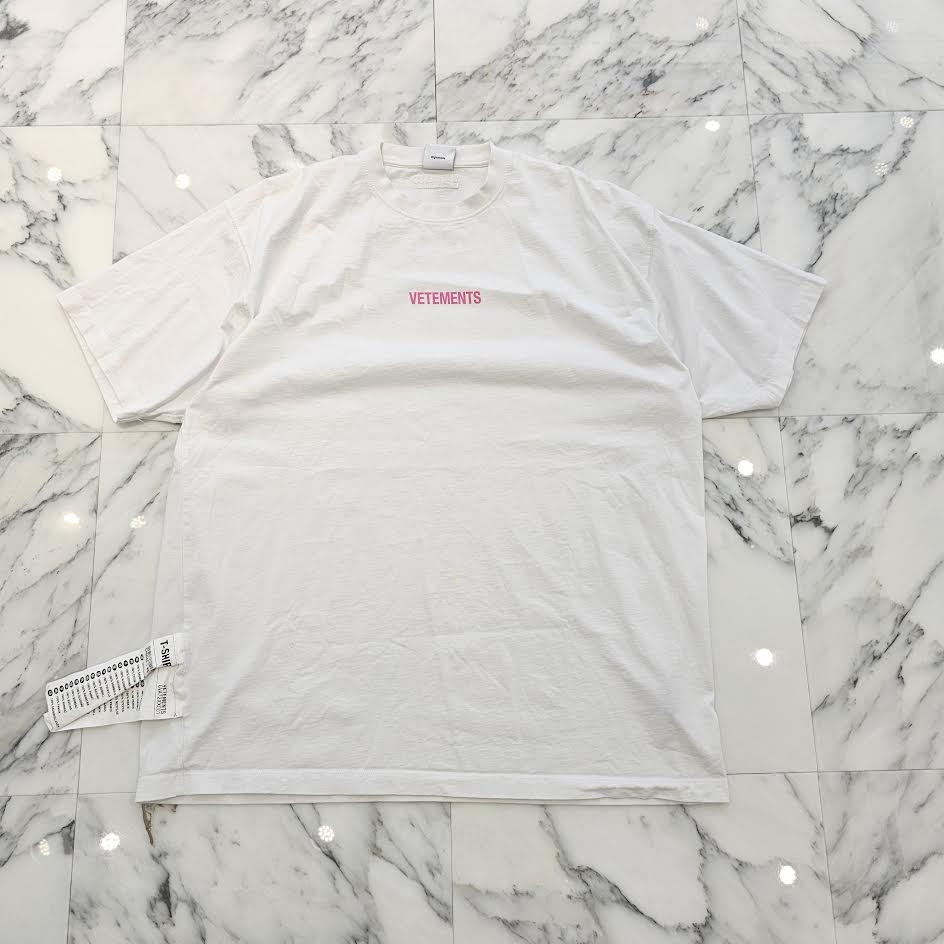 VETMENTS 2022SS Logo Label T-Shirt UE52TR120W Size M ヴェトモン ロゴラベル Tシャツ サイズM